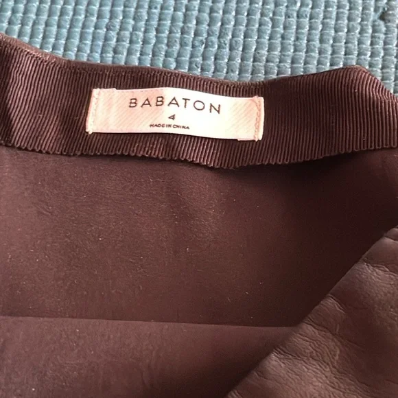 Aritzia Babaton Black Faux Leather Mini Skirt 4 - Picture 6 of 8